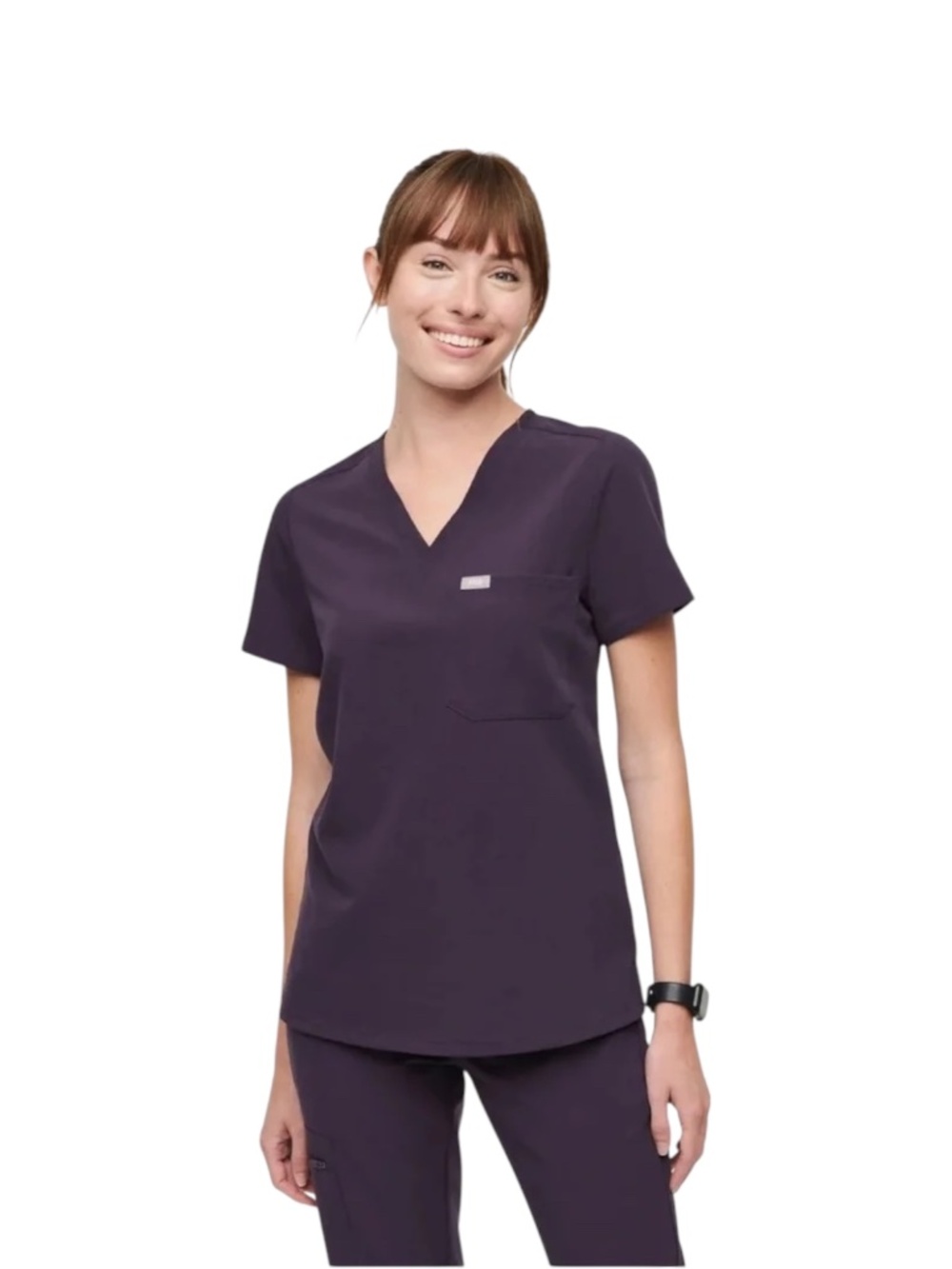 FIGS Catarina Scrub Top Purple Shadow V-Neck Women’s Medium
